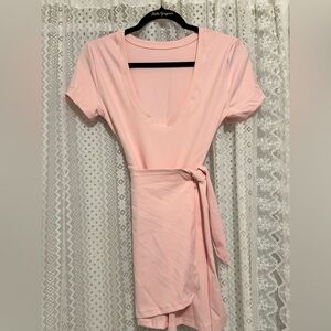 Pink Wrap Dress